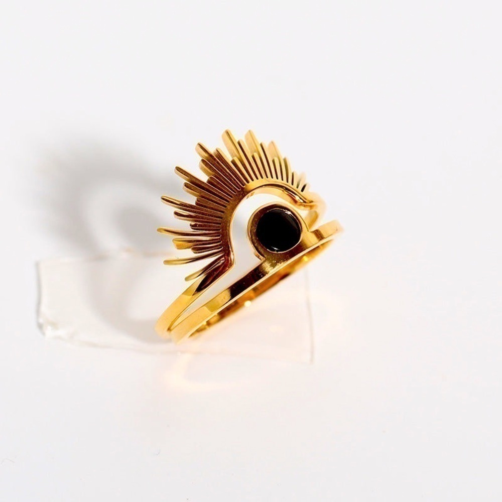 Sunrise 18k Gold 2 Piece Ring - 6, 7, 8